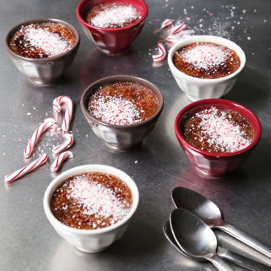 Chocolate Peppermint Creme Brulee