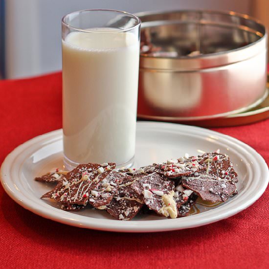 Cocoa Peppermint Cookie Bark