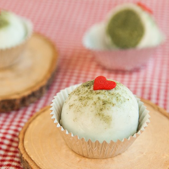 Lemon Matcha Cake Bites