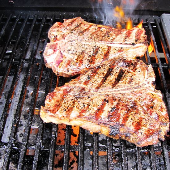 T-Bone Steak with Compound Butter