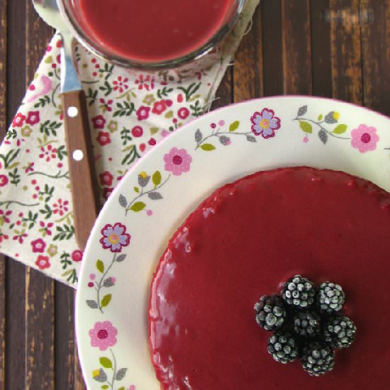 Lemon Cake with Berries Curd