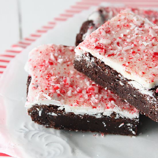 Peppermint Bark Brownies