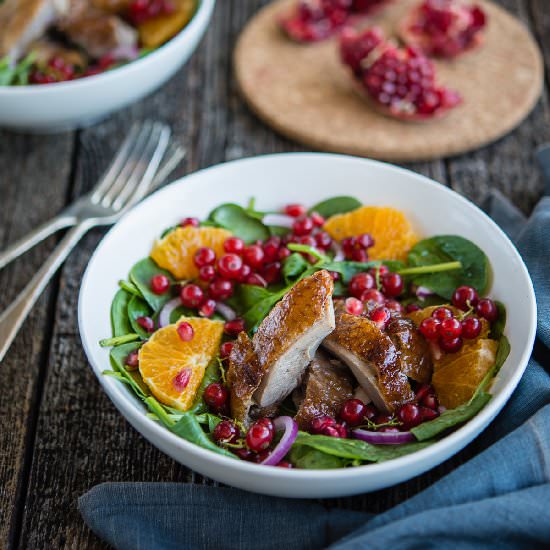 Duck, Orange and Pomegranate Salad