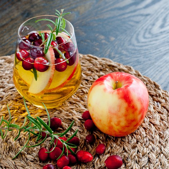 Cranberry, Cider + Rosemary Sangria