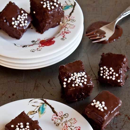 Chocolate Petit Fours (Cake Mix!)