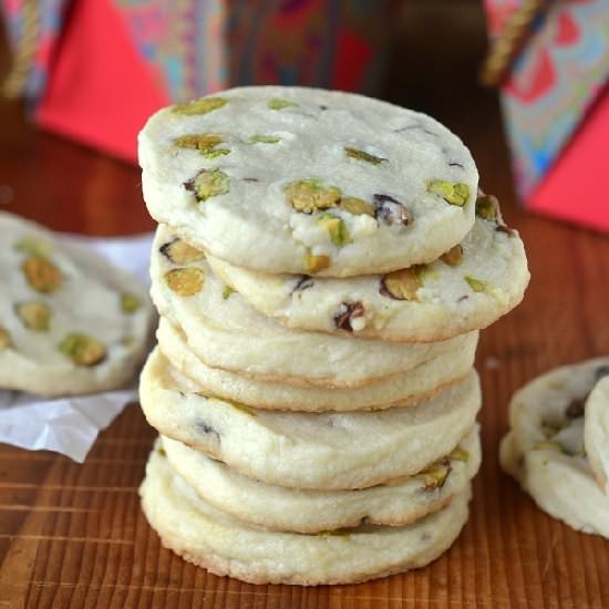 Pistachio Shortbread Cookies