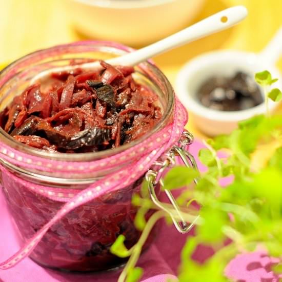 Red Onion Chutney with Smoked Plums