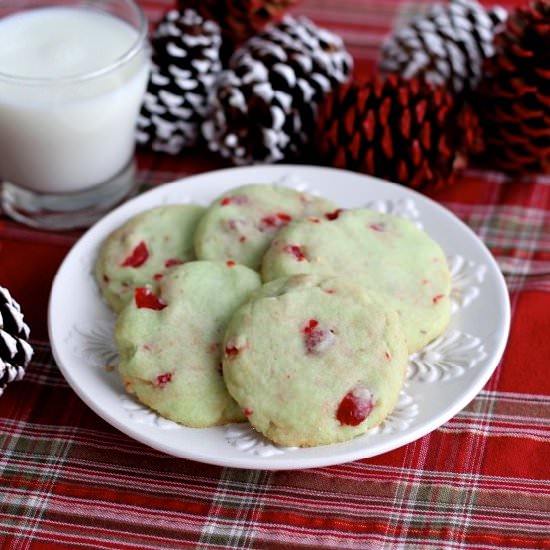 Cherry Pistachio Butter Cookies