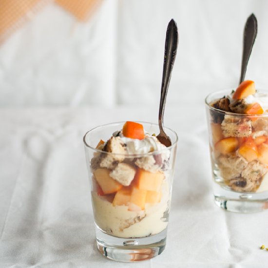 Panettone and Persimmon Mini Trifle