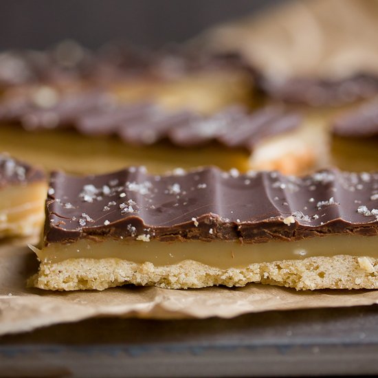 Salted Chocolate-Caramel Shortbread