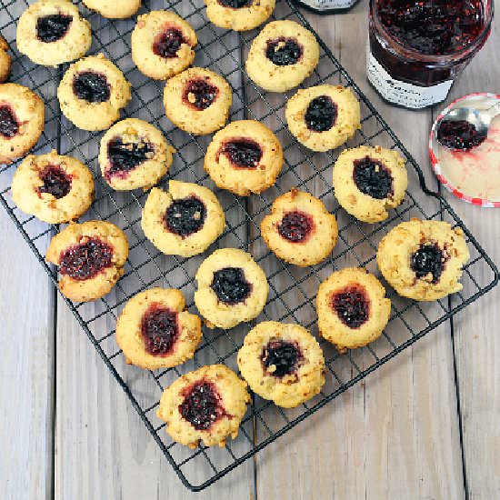 WIld Blueberry Jam Thumbprints