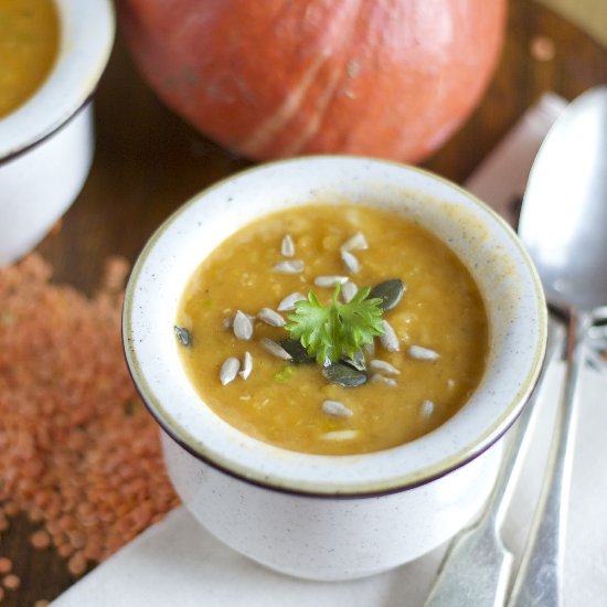 Spicy Lentil and Pumpkin Soup