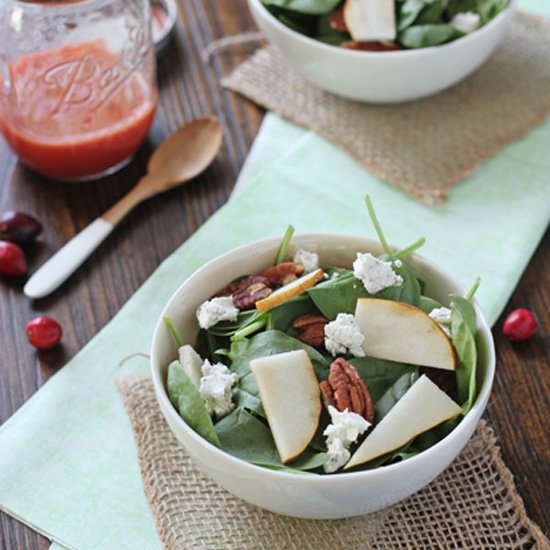 Salad with cranberry vinaigrette