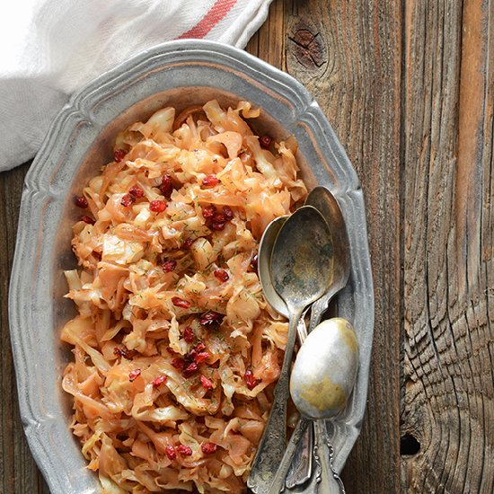 Cabbage-Cranberry Sauté