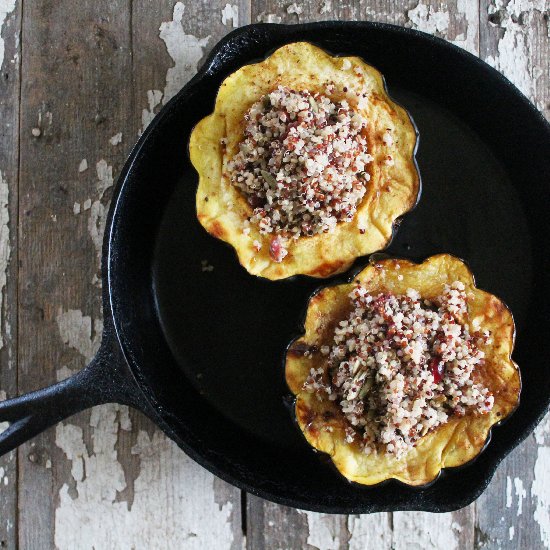 Citrus Quinoa Pilaf Stuffed Squash