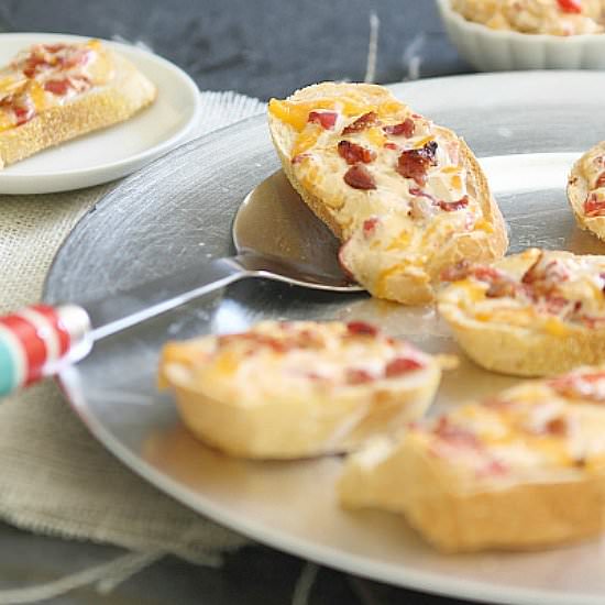 Pimiento Cheese & Bacon Crostini