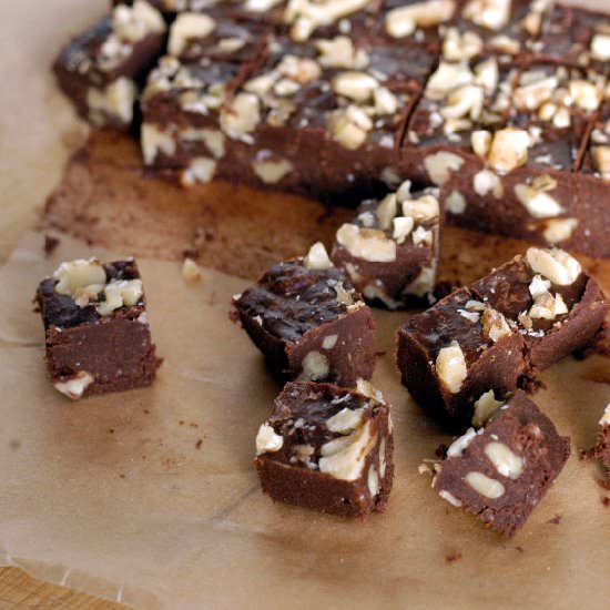 Raw Chocolate Fudge with Walnuts