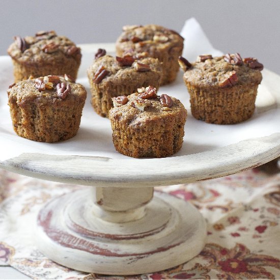 Maple, Banana + Pecan Muffins