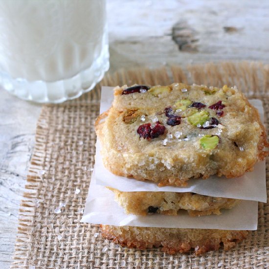 Cranberry Pistachio Icebox Cookies