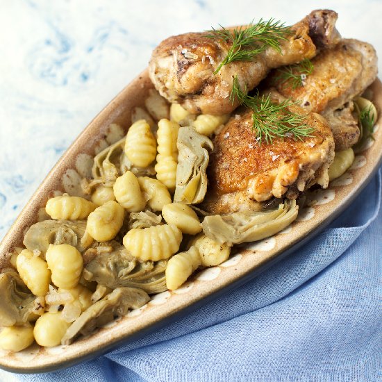 Chicken Fricassee with Gnocchi