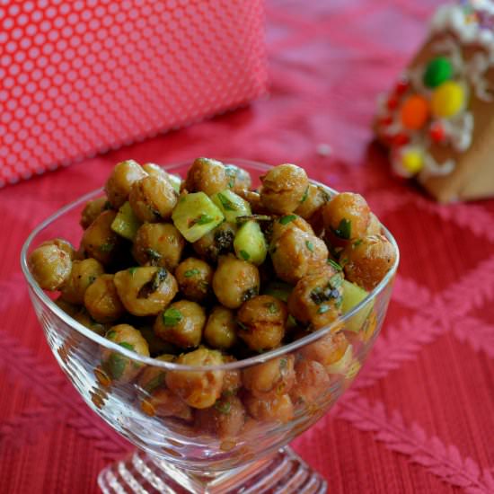 Spicy Roasted Chickpeas Chaat