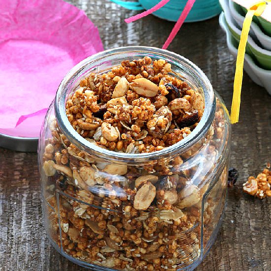 Sriracha Orange Quinoa Granola