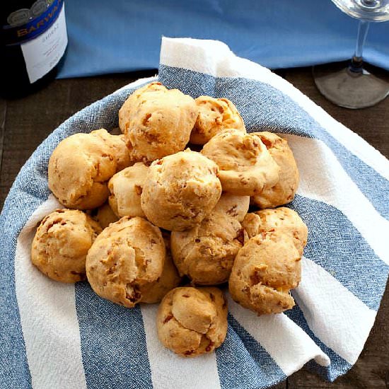 Prosciutto and Parmigiano Gougeres