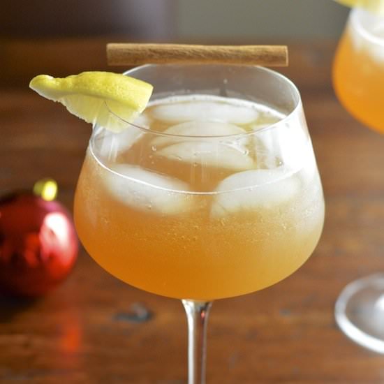 Sparkling Apple Cinnamon Cocktail