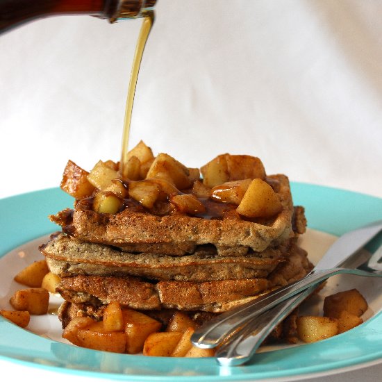 Vegan Apple Cinnamon Waffles