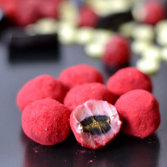 Raspberry Licorice Truffles