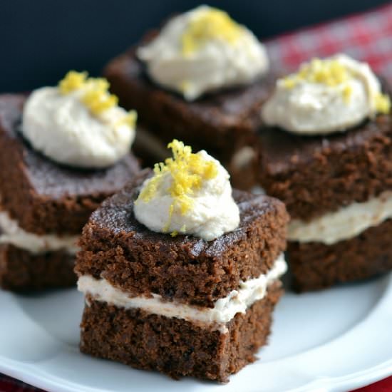 Gingerbread Cake with Lemon Cream