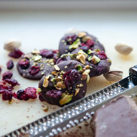 Chocolate Cranberry Pistachio Drops