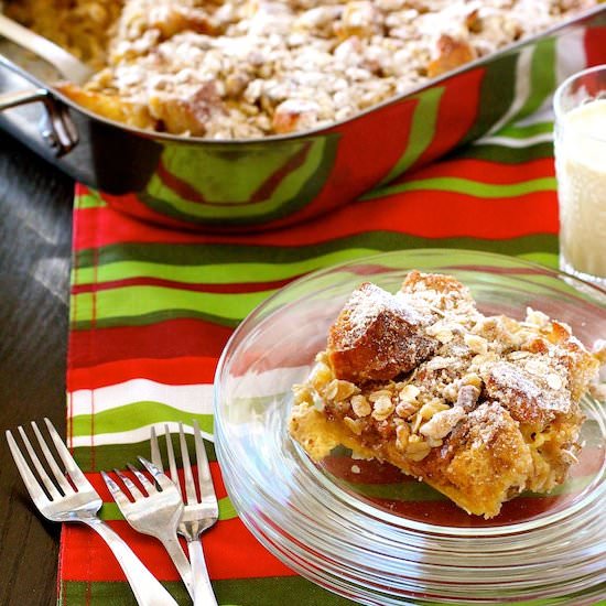 Bananas Foster Breakfast Strata