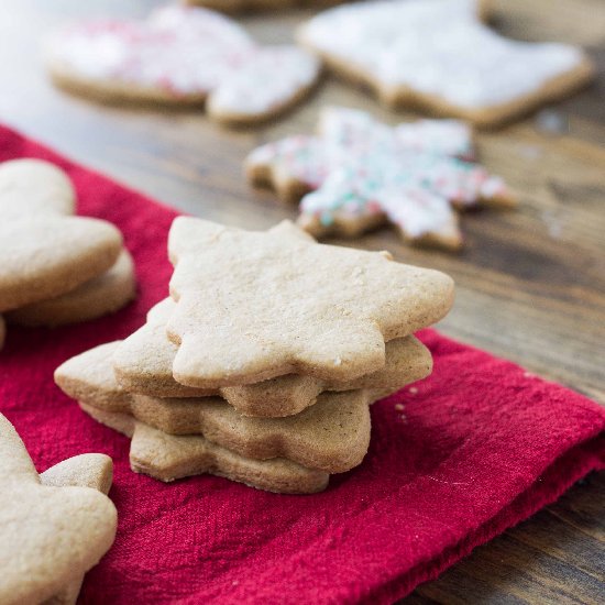 Coconut Oil Cutout Cookies