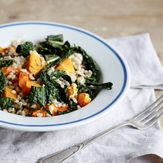 Kale, Pumpkin & Barley Salad