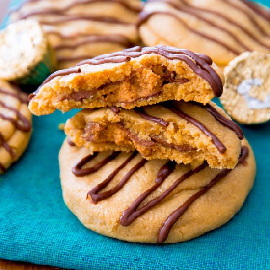 Reese’s Stuffed Cookies