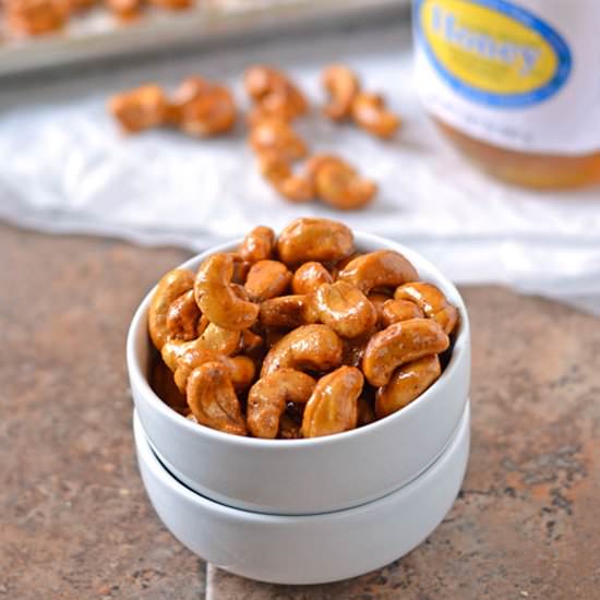 Honey Mustard Roasted Cashews