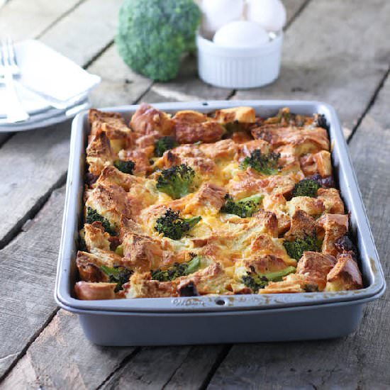 Cheesy Sausage & Broccoli Strata