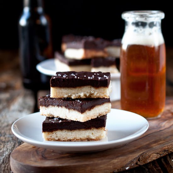 Chocolate Stout Shortbread Cookies