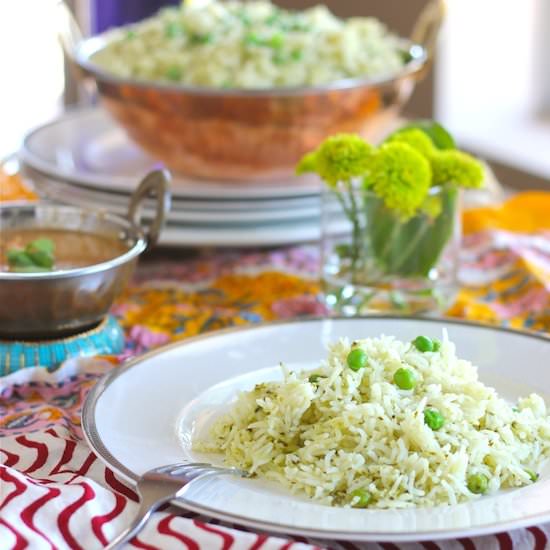 Green Rice Pulao