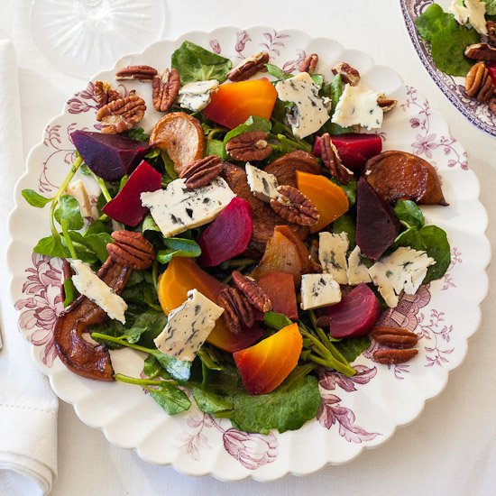 Holiday salad with roasted beets