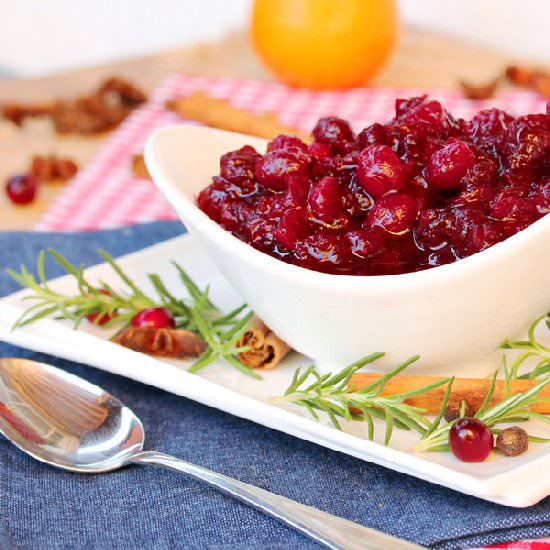 Cranberry Sauce with Orange & Spice