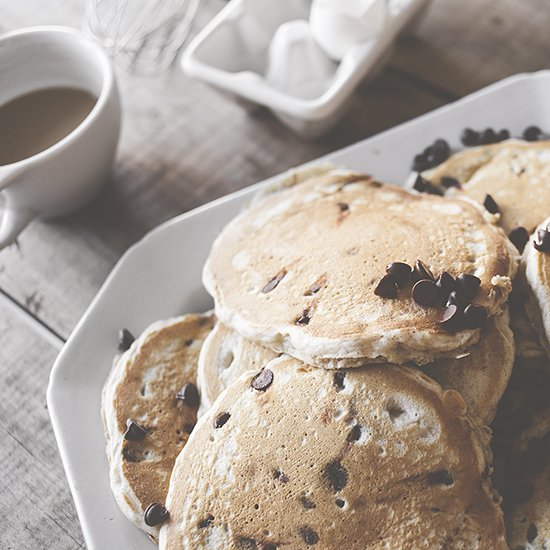 Chocolate Chip Banana Pancakes