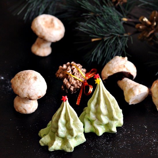 Meringue Mushrooms & Trees