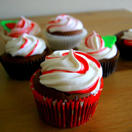 Peppermint Swirl Cupcakes