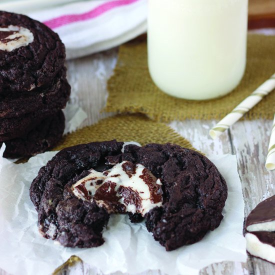 Melted Peppermint Patty Cookies