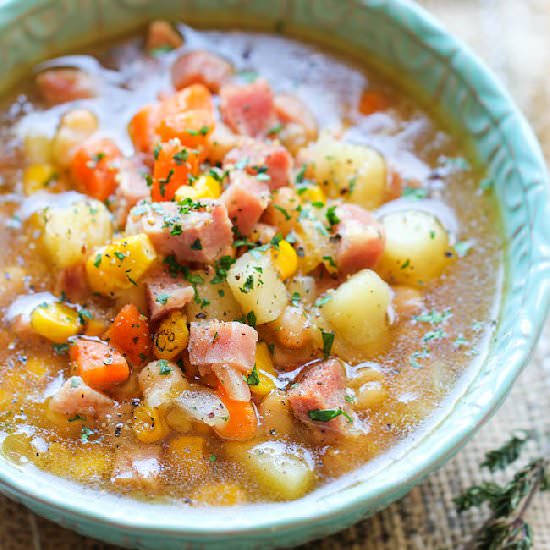 Leftover Ham Bone Soup