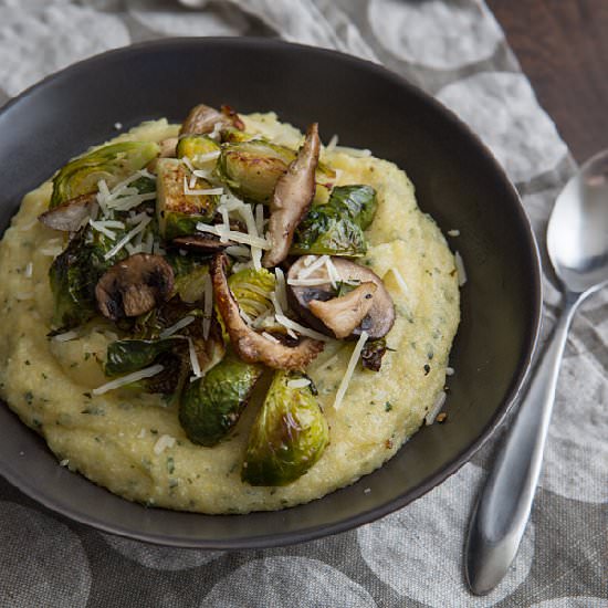 Sage Polenta with Roasted Veggies