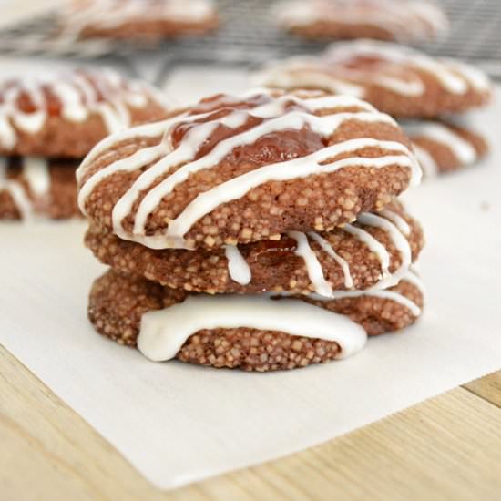 Strawberry Chocolate Thumbprints