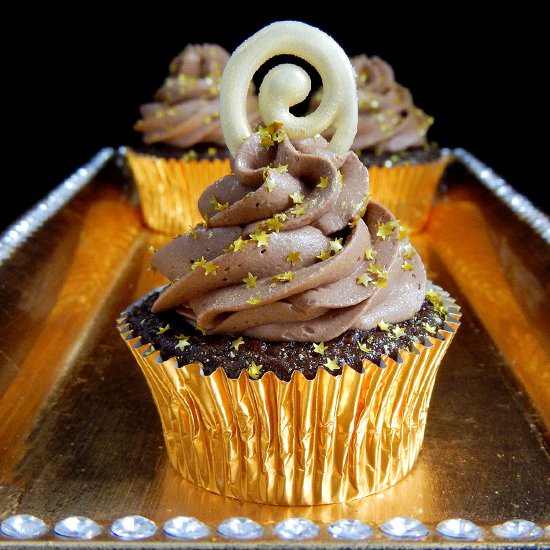 Chocolate Champagne Cupcakes